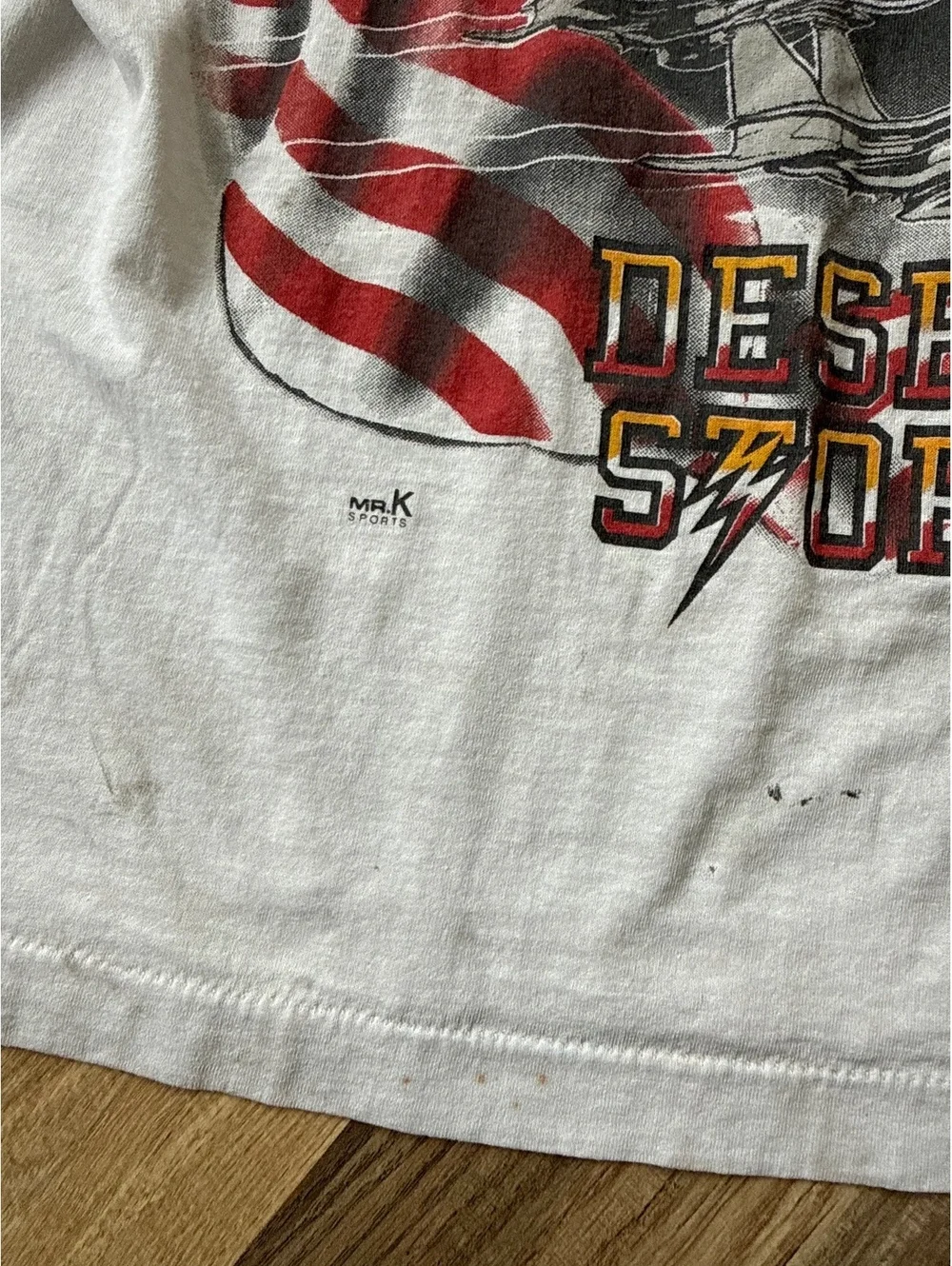 Vintage 1991 Desert Storm Support Our Troops T Shirt Screen Stars USA Eagle XL